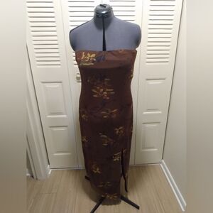 🔥 NWT Fashion Nova Strapless Amelia Mesh Midi Dress Women's Size 2X